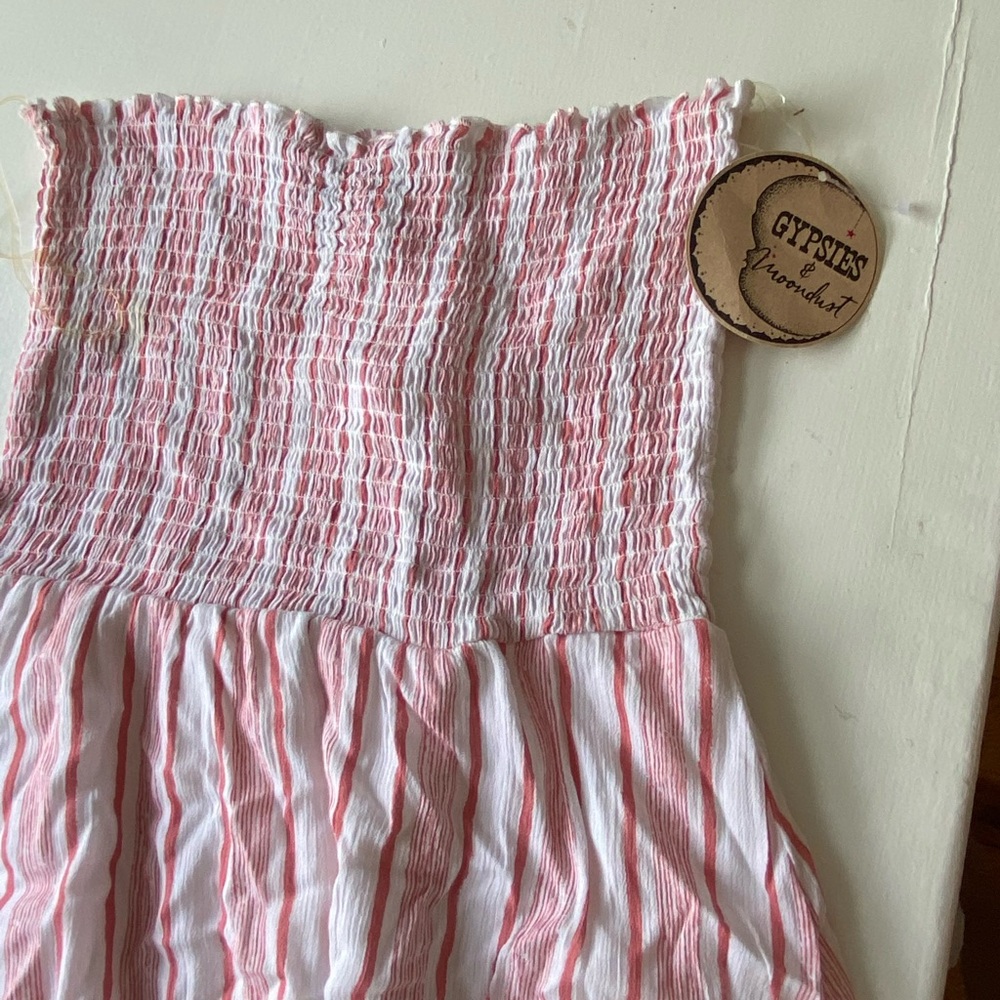 Smocked strapless dress